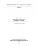 PROPUESTA METODOLOGICA EN LA FORMULACIÓN Y GESTIÓN DE PROYECTOS DE PRODUCCIÓN SUSTENTABLE EN LA INDUSTRIA ALIMENTICIA