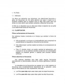 FILTROS. CLASIFICACION