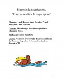 Proyecto de investigación: “El medio acuático: la mejor opción”