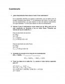 Cuestionario ¿Qué interpretación física tiene el valor C del calorímetro?