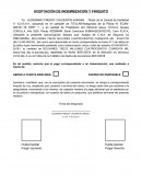 Aceptación de indemnizacion y finiquito