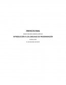 INTRODUCCIÓN A LOS LENGUAJES DE PROGRAMACIÓN