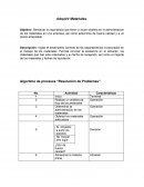 Adquirir materiales. Algoritmo de procesos “Resolución de problemas”