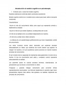 Introducción al modelo cognitivo en psicoterapia.