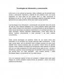 Tecnologías de información y comunicación