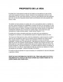 PROPOSITO DE LA VIDA