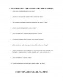Cuestionario para padres de familia