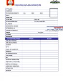 Ficha personal de Tutoria