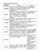 Definiciones relacionadas al poema