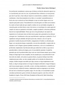 ¿QUE ES SER UN PROFESIONAL?. Página 1