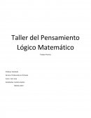 Taller del Pensamiento Lógico Matemático Trabajo Practico