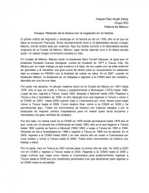Relación de la lectura con la migración en mi familia. Página 1