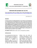 PREPARACIÓN DE MEDIO DE CULTIVO