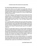 Comentario sobre el libro memoria de mis putas tristes