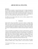 Definición del abuso sexual como forma concreta de maltrato en la infancia