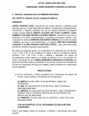 Escrito inicial usucapion DEMANDADO: MARÍA MARGARITA SÁNCHEZ ALCANTARA