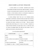 La Lectura Y Formas de Expresión ENSAYO SOBRE LA LECTURA Y REDACCIÓN