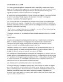 Tugalis 1er. INFORME DE LECTURA