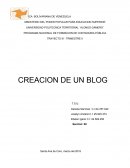 CREACION DE UN BLOG
