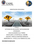 ETAPA 1 ACTIVIDAD DE APLICACIÓN Y METACOGNICION