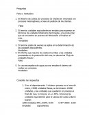 Preguntas Falso o Verdadero El Sistema de costos por procesos