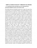 La construccion historica de las cienciencias sociales desde el siglo XVIII hasta 1945