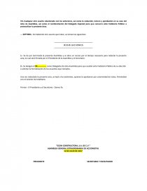 ASAMBLEA GENERAL EXTRAORDINARIA DE ACCIONISTAS. Página 8