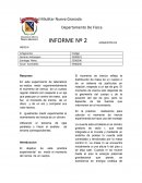 Departamento De Fisica INFORME Nº 2 MOMENTOS DE INERCIA