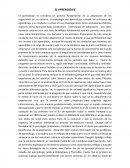 Aprendizaje sus inicios EL APRENDIZAJE