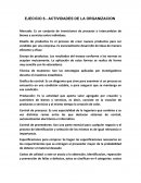 Como se da la Actividades de la organizacion
