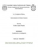 Administración del Factor Humano División Académica de Ciencias económico- Administrativas