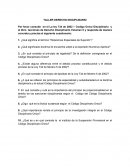 TALLER DERECHO DISCIPLINARIO