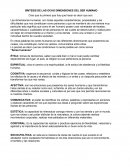 SÍNTESIS DE LAS OCHO DIMENSIONES DEL SER HUMANO