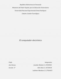El computador electrónico. El computador es una maquina programable. Página 1