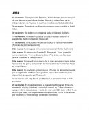 Serie de eventos significativos que marcan un contexto político, social y económico tanto en Estados Unidos