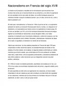 Nacionalismo en Francia del siglo XVlll