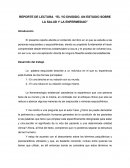 REPORTE DE LECTURA “EL YO DIVIDIDO. UN ESTUDIO SOBRE LA SALUD Y LA ENFERMEDAD”