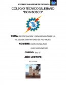 RECTIFICACIÓN Y REMODELACIÓN DE LA IGLESIA DE SAN ANTONIO DE PICHINCHA