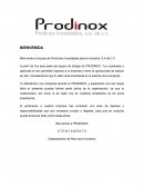 ESTRUCTURA GRUPAL Productos Inoxidables para la Industria, S.A de C.V