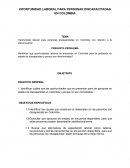 Oportunidad laboral para personas discapacitadas en Colombia con relación a la discriminación