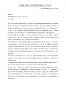 CARTA DE CONFIDENCIALIDAD