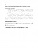 Ejemplo de Balanceo de Linea Objetivo: Igualar los tiempos de trabajo en todas las estaciones del proceso.