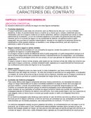 CUESTIONES GENERALES Y CARACTERES DEL CONTRATO