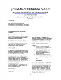Hola ¿HEMOS APRENDIDO ALGO?. Página 1
