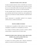 Derecho internacional privado. TRÁFICO JURÍDICO EXTERNO