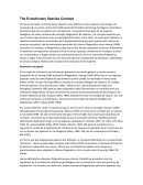 The Evolutionary Species Concept