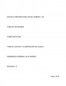 La presente investigación, se refiere al tema de “familia, suicidio y elaboración del duelo”;