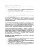 La administración y las organizaciones. La importancia de los gerentes