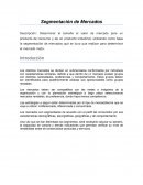 Segmentación de Mercados Productos de Coloración L’Oréal