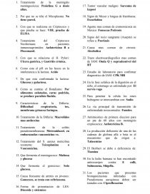 BANCO DE PREGUNTAS ratamiento de la meningitis meningocócica: Peniclina G a dosis altas.. Página 1